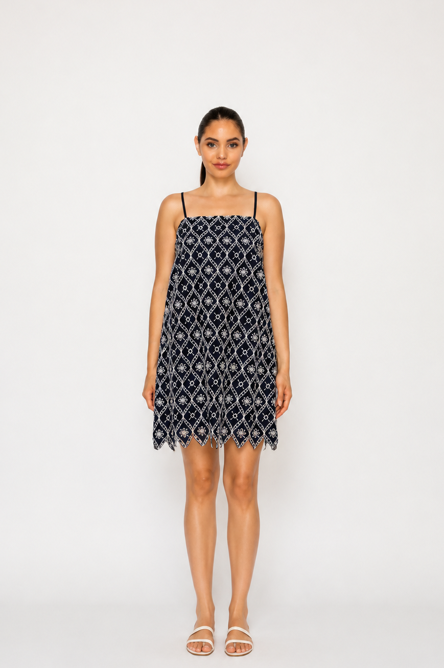 Selene’s Embroidery Mini Dress