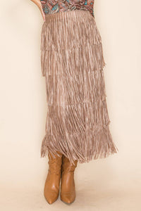 W.A.Y POLY FRINGE SKIRT