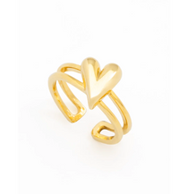 Open Heart Adjustable Ring Jewelry