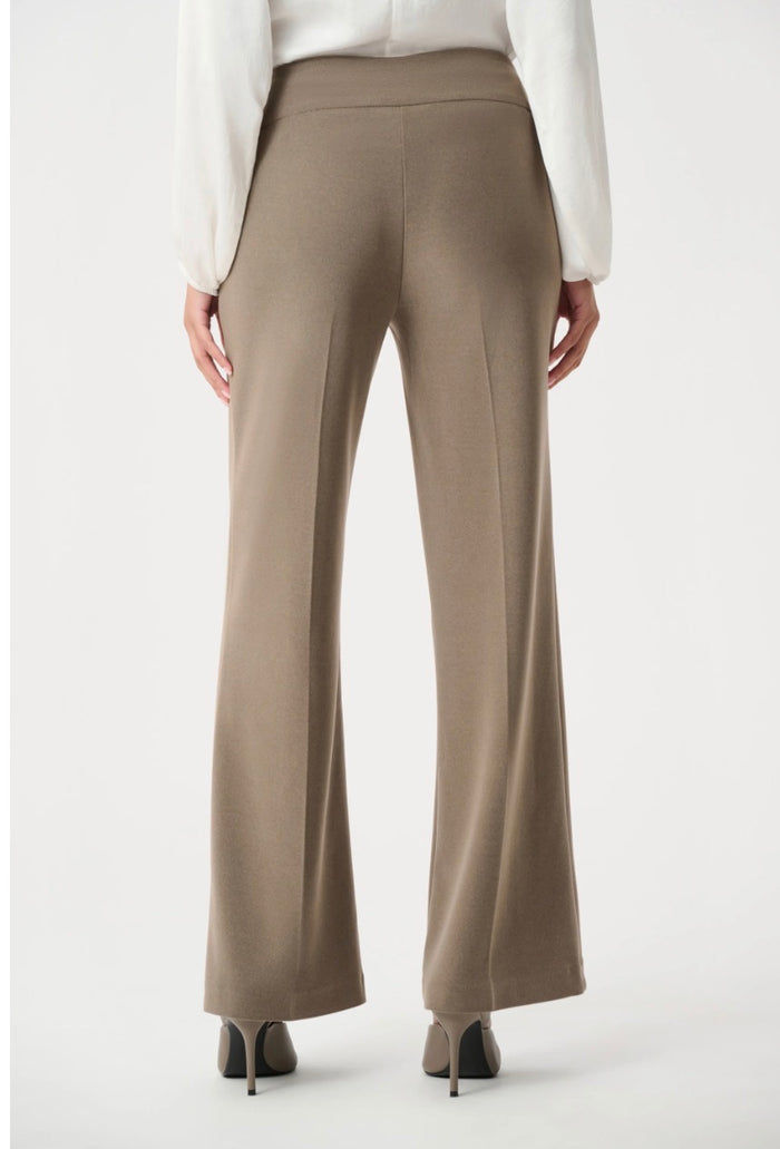 Silky Knit Wide-Leg Pull-On Pants