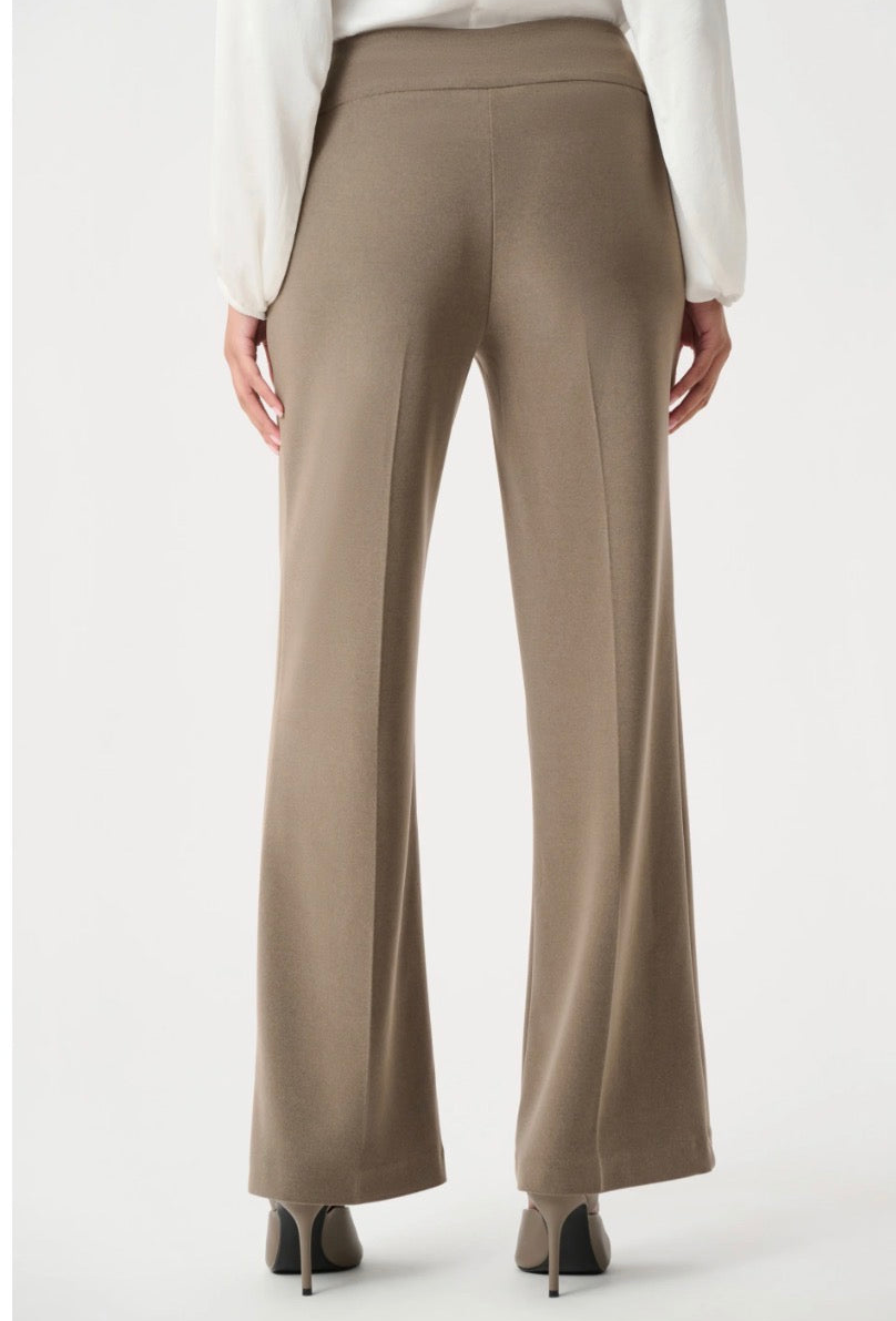 Silky Knit Wide-Leg Pull-On Pants