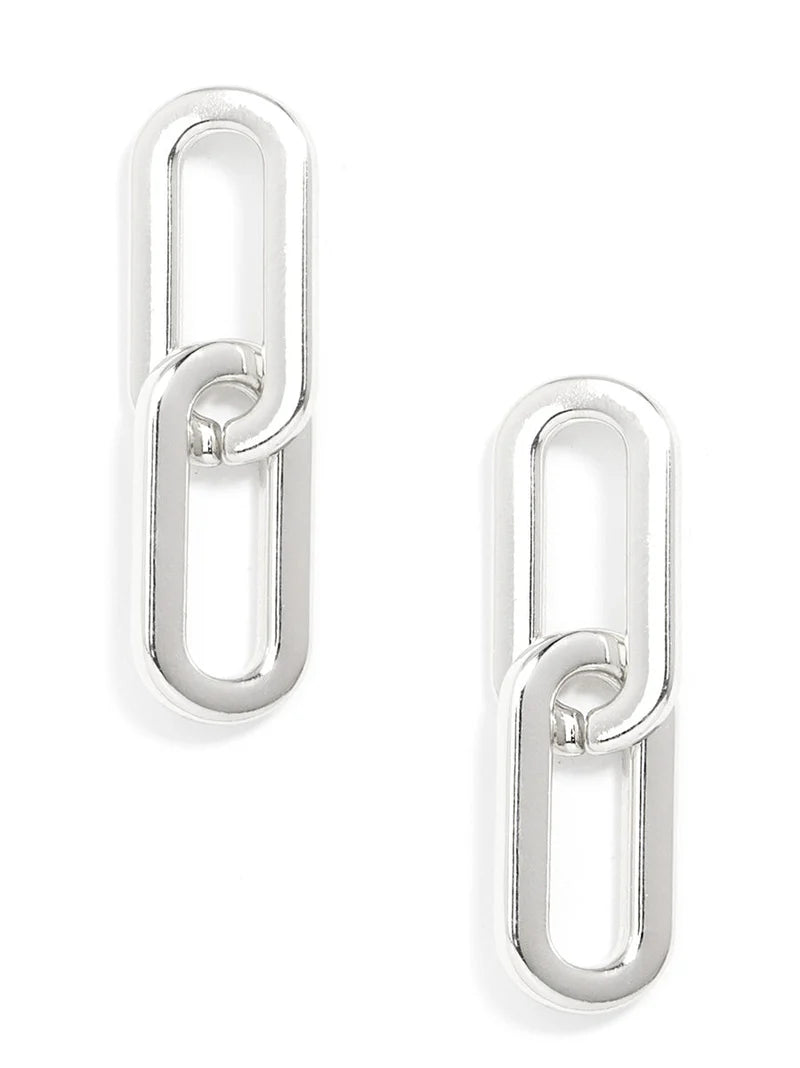 Cable Link Drop Earring Silver