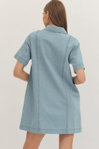Simple + Sweet Denim Shift Dress