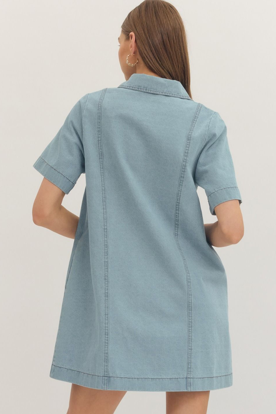 Simple + Sweet Denim Shift Dress