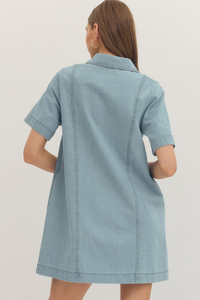Simple + Sweet Denim Shift Dress