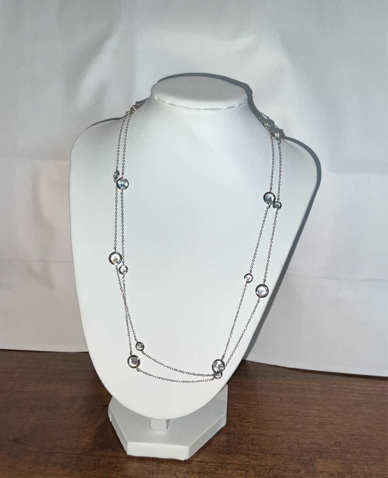 Silver By The Yard Drop Necklace