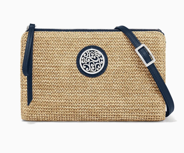 Brighton Contempo Straw Pouch French Blue