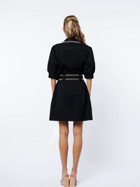 Gelso Whipstitch Detail Mini Shirt Dress