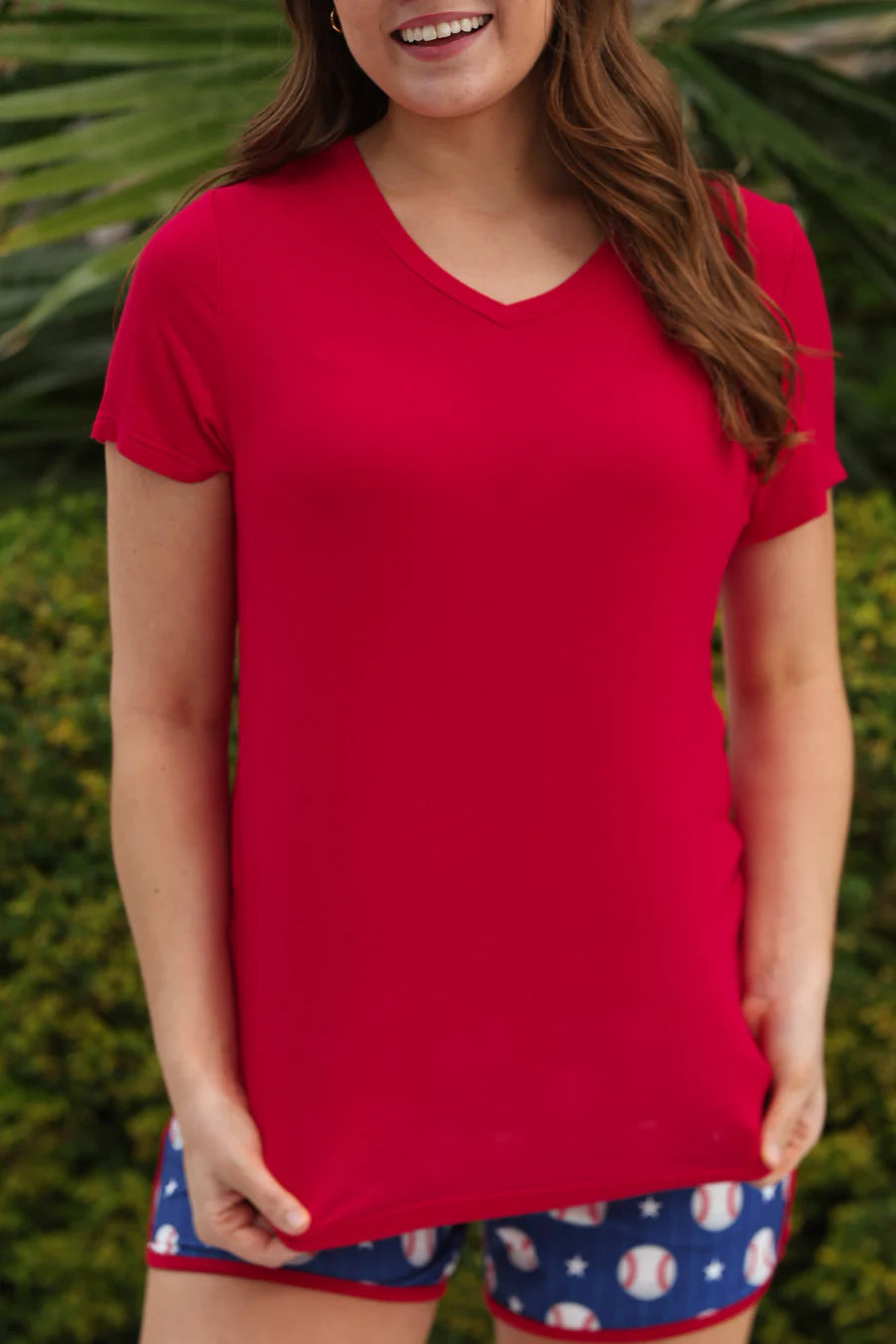 Jess Lea Red Basic Tee