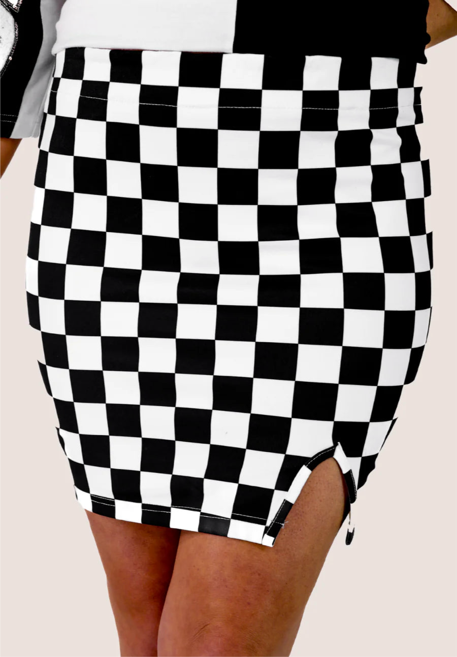 Checkerboard Mini Skirt