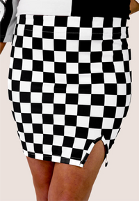 Checkerboard Mini Skirt