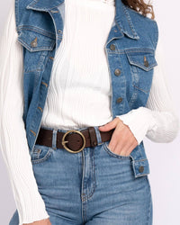 Pip 2.0 | Vintage Full-Grain Leather Belt for Women