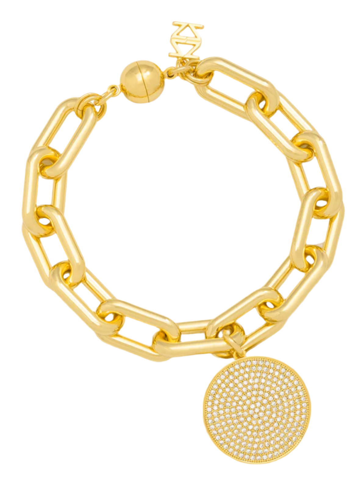 Disc Charm Link Bracelet