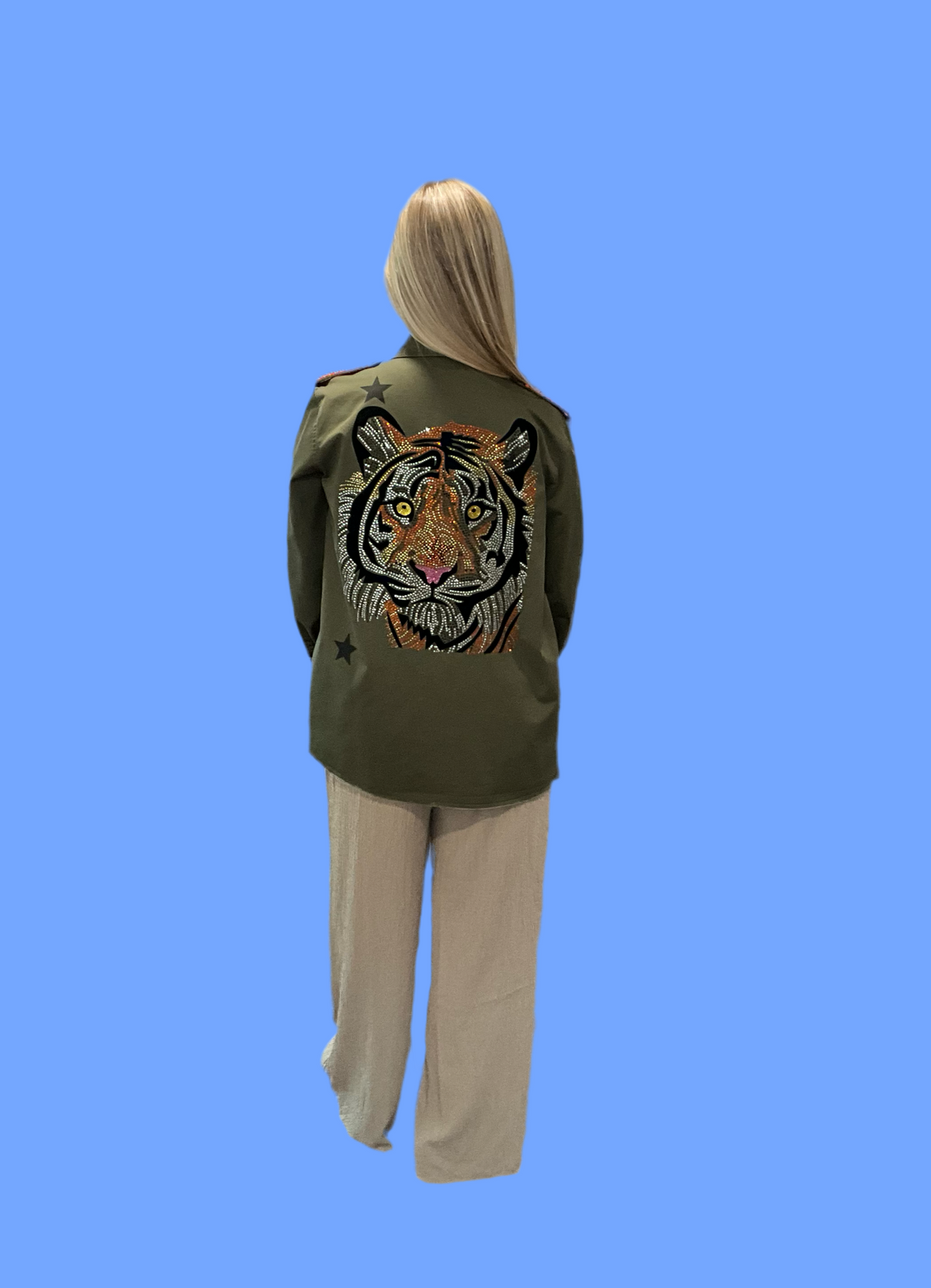 Army Green Tiger Shacket