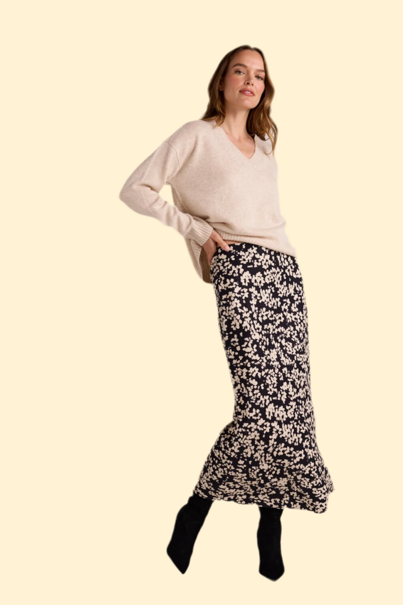 Bella Dahl Side Slit Maxi Skirt Floral Print