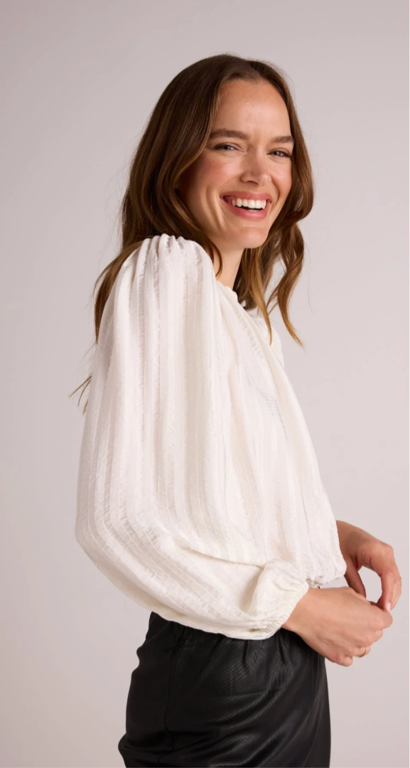 Elastic Shirred Top - Winter White