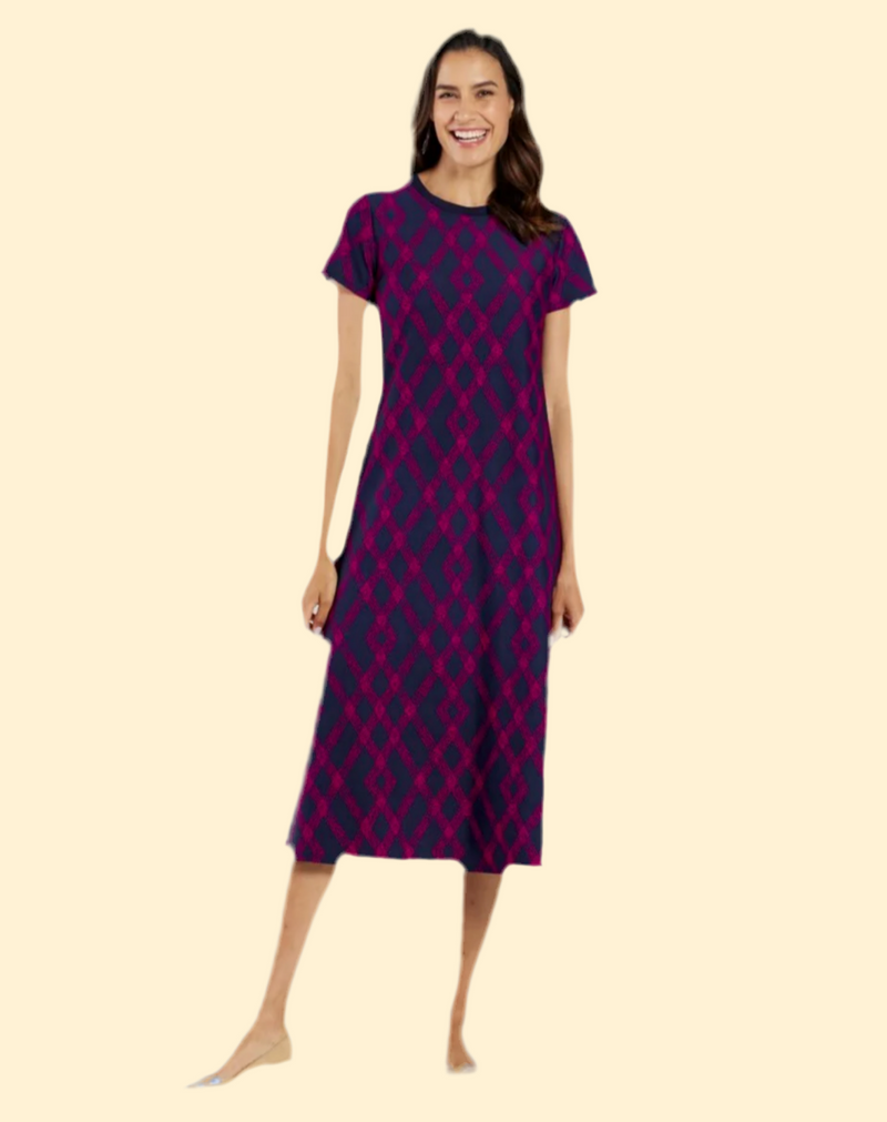 Diamond Lattice Navy Dress Jude Connally