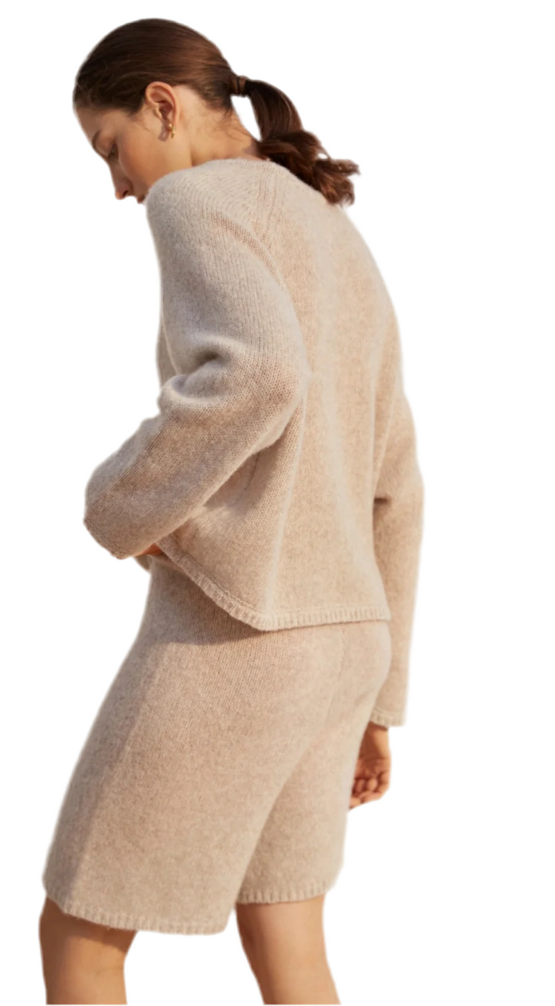 W.Cashmere Sierra Crew neck Sweater- Earth