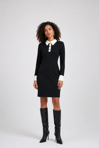 Joseph Ribkoff Scuba Crepe Colour-Block Shift Dress
