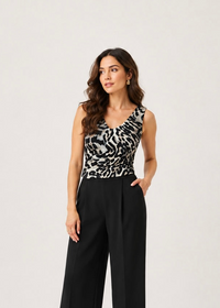 Signature | Silky Knit Animal Print Fitted Camisole