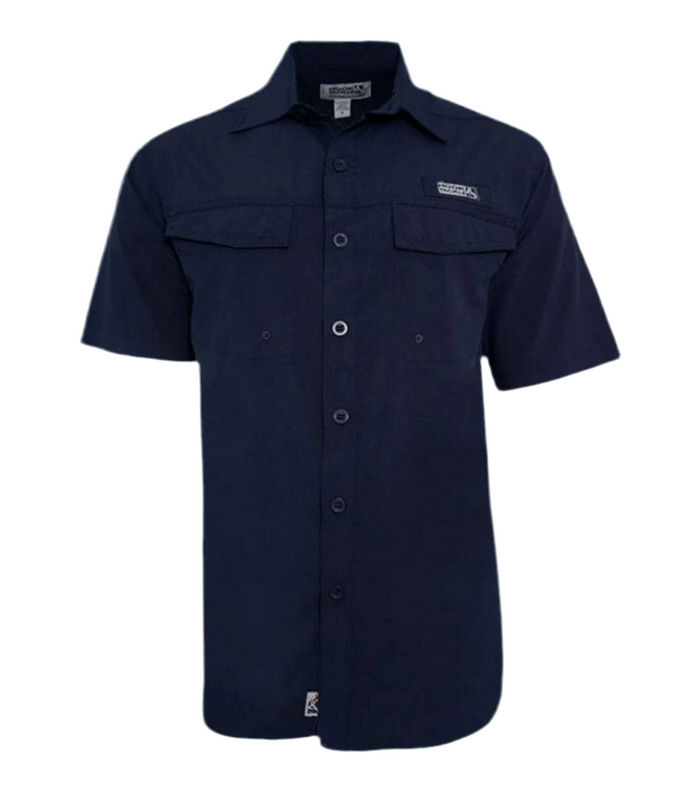 Hook and Tackle Navy Fishing Shirt