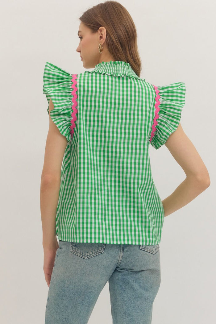 Sweet Clover Flutter Sleeve Top
