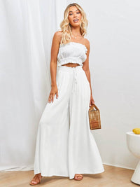 Loose and drape look Wide-leg pants