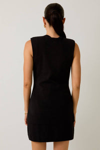 POWER SHOULDER BUTTON UP KNIT VEST & SWEATER SKORT