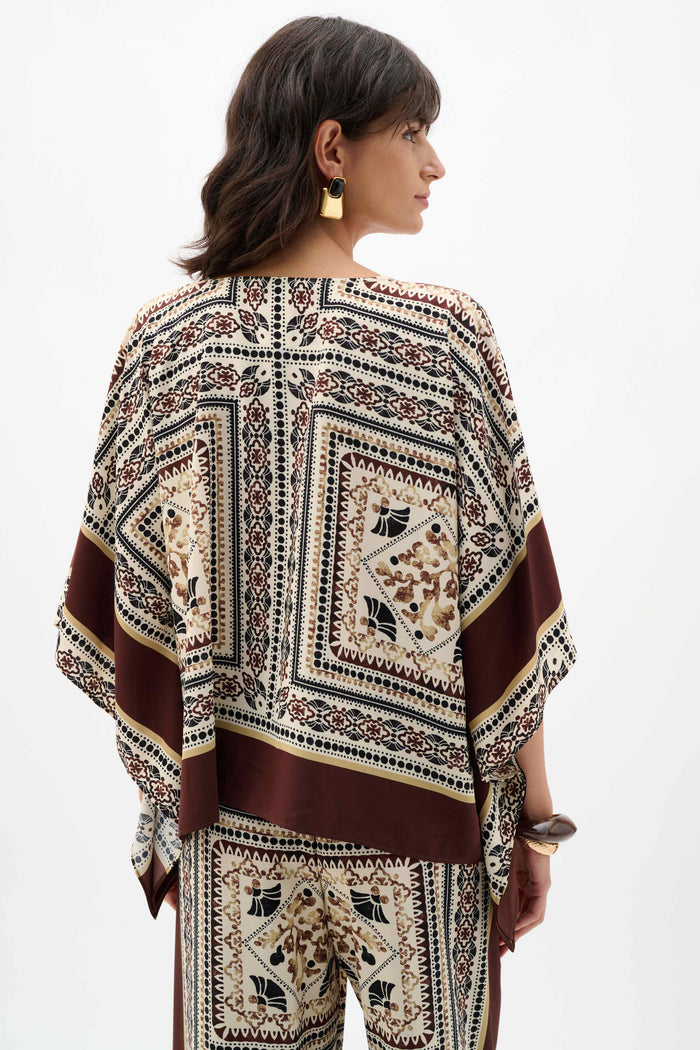 Joseph Ribkoff Georgette Printed Poncho Top