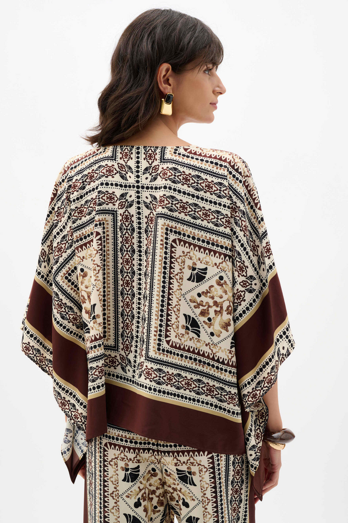 Joseph Ribkoff Georgette Printed Poncho Top