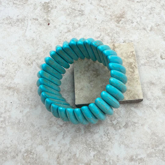 Turquoise Cuff Stretch Bracelet