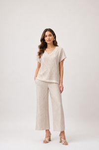 Joseph Ribkoff Pleated Satin Boxy Top With Silky Knit Back