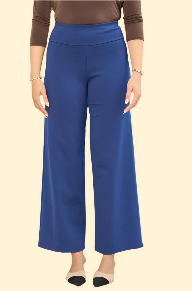 The Magic Wide Pull-On Ponte Pants - Navy