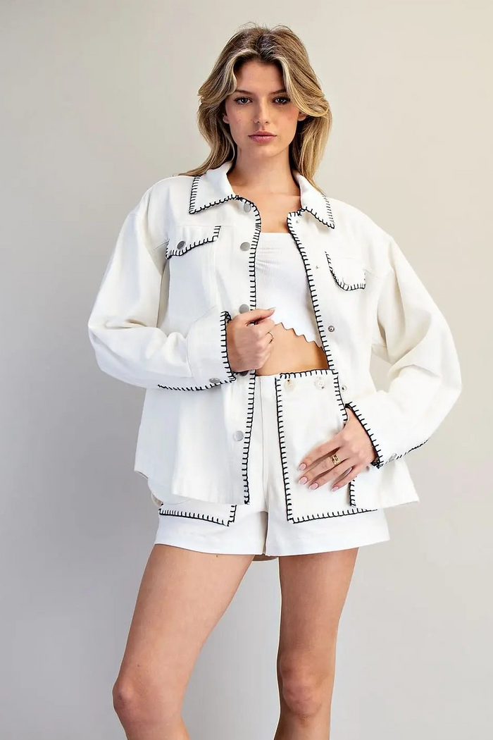 EE:SOME Off White Shorts