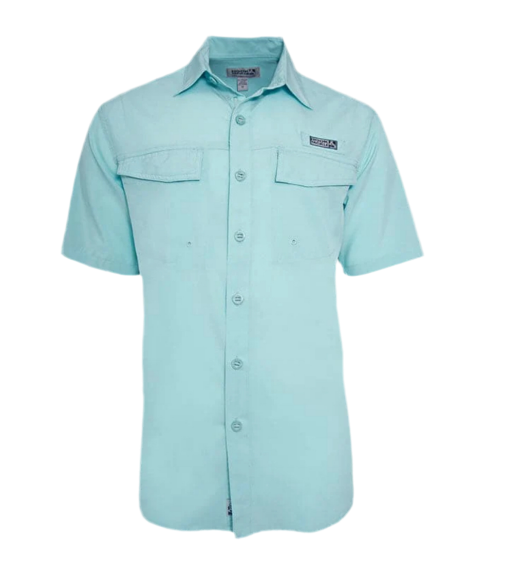 Hook and Tackle Aqua Fishing Shirt