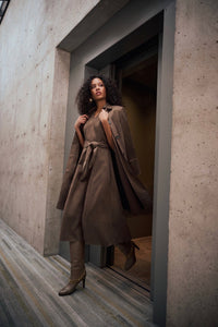 Scuba Suede Fit-and-Flare Dress
