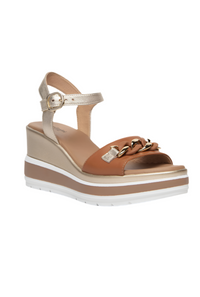 Italian Ankle Strap Chain Platform Wedge Sandal