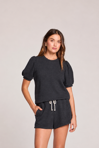 Short Sleeve Pullover- Black