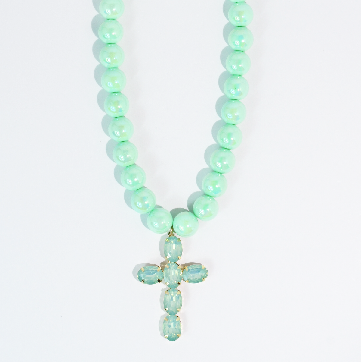 Mint Grace Cross Necklace