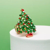 Rhinestone Christmas Tree Stretch Ring