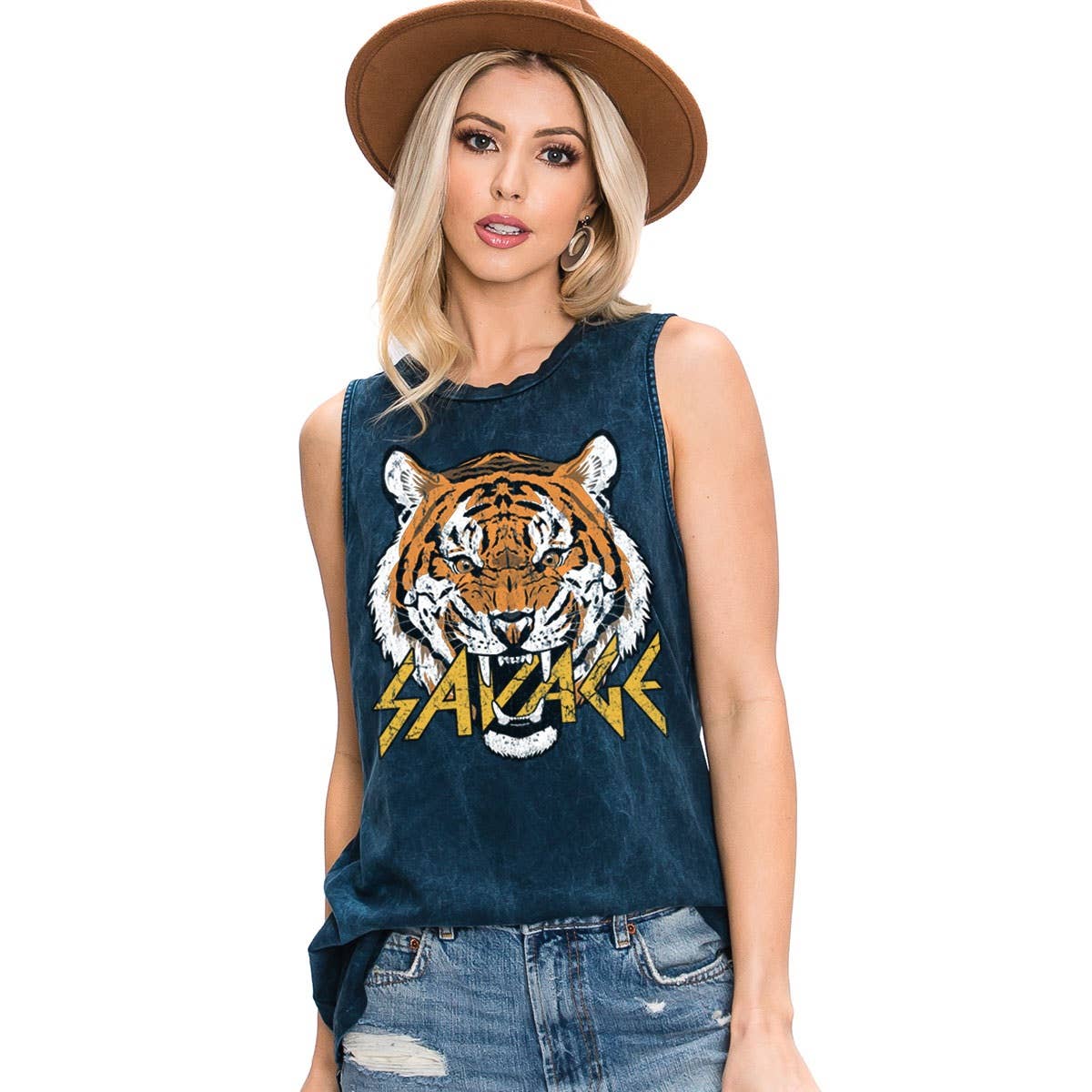 SAVAGE TIGER GRAPHIC TANK TOP