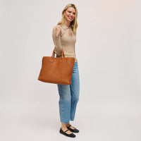 Ithaca Woven Vegan Leather Tote