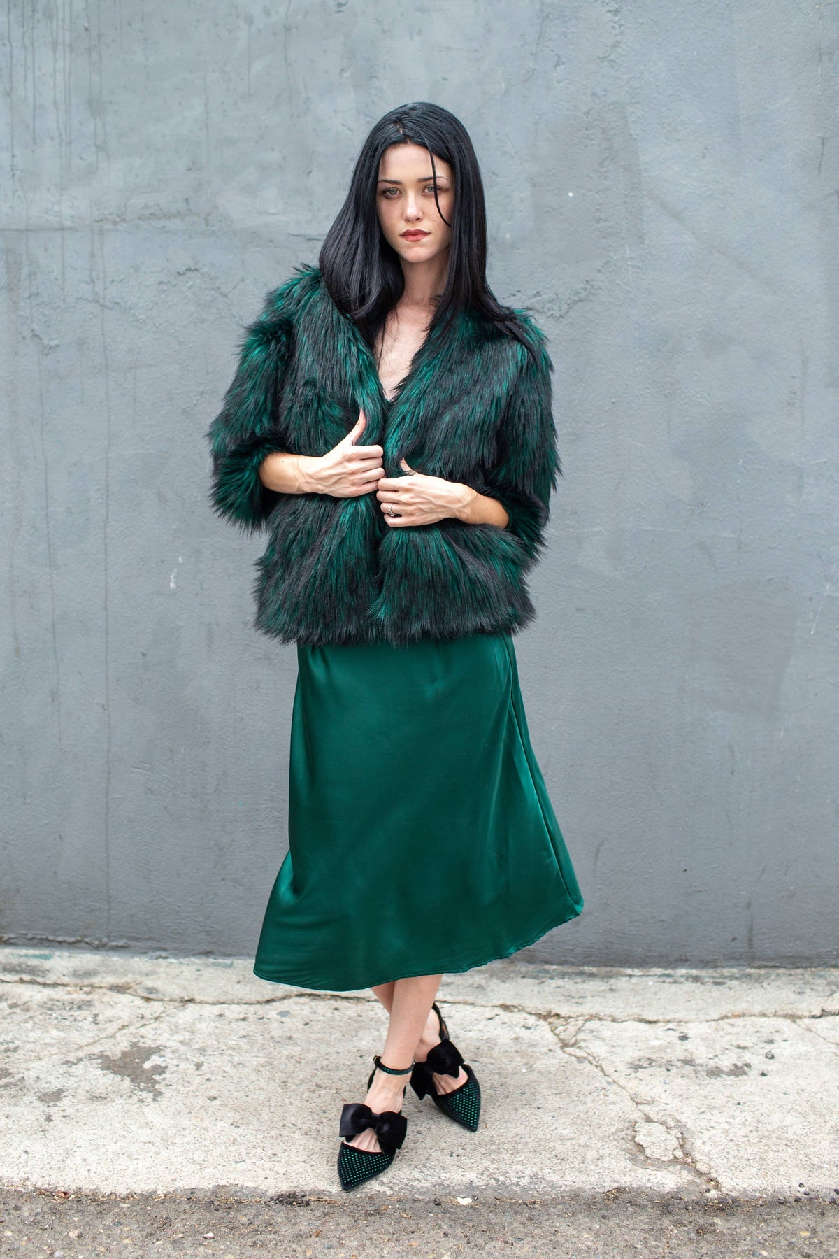 Shadow Spruce Faux Fur Jacket