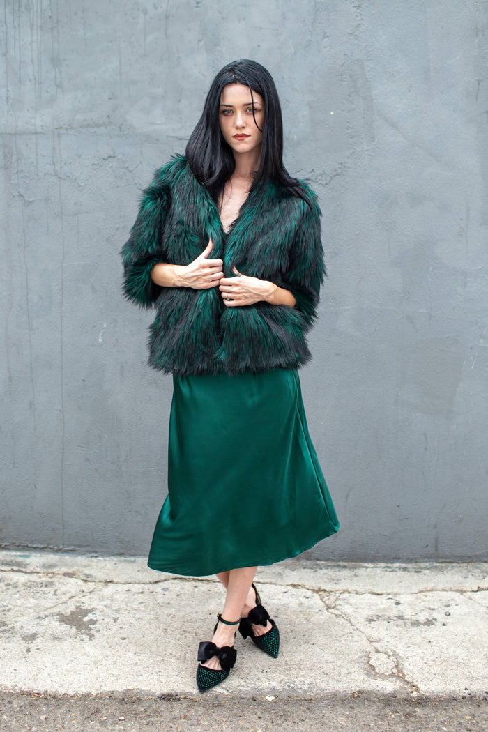 Shadow Spruce Faux Fur Jacket