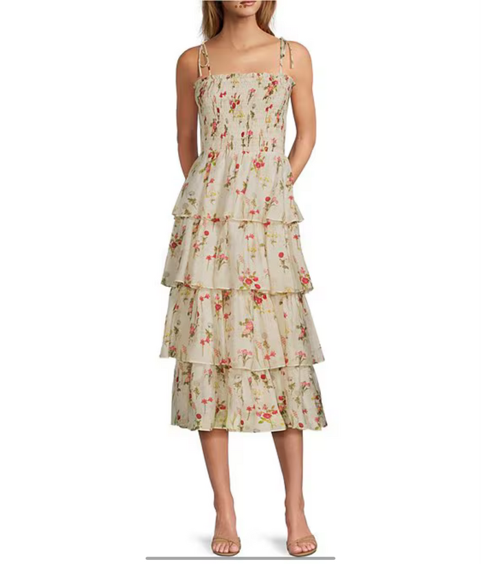 Lucy Paris Olive Tiered Dress