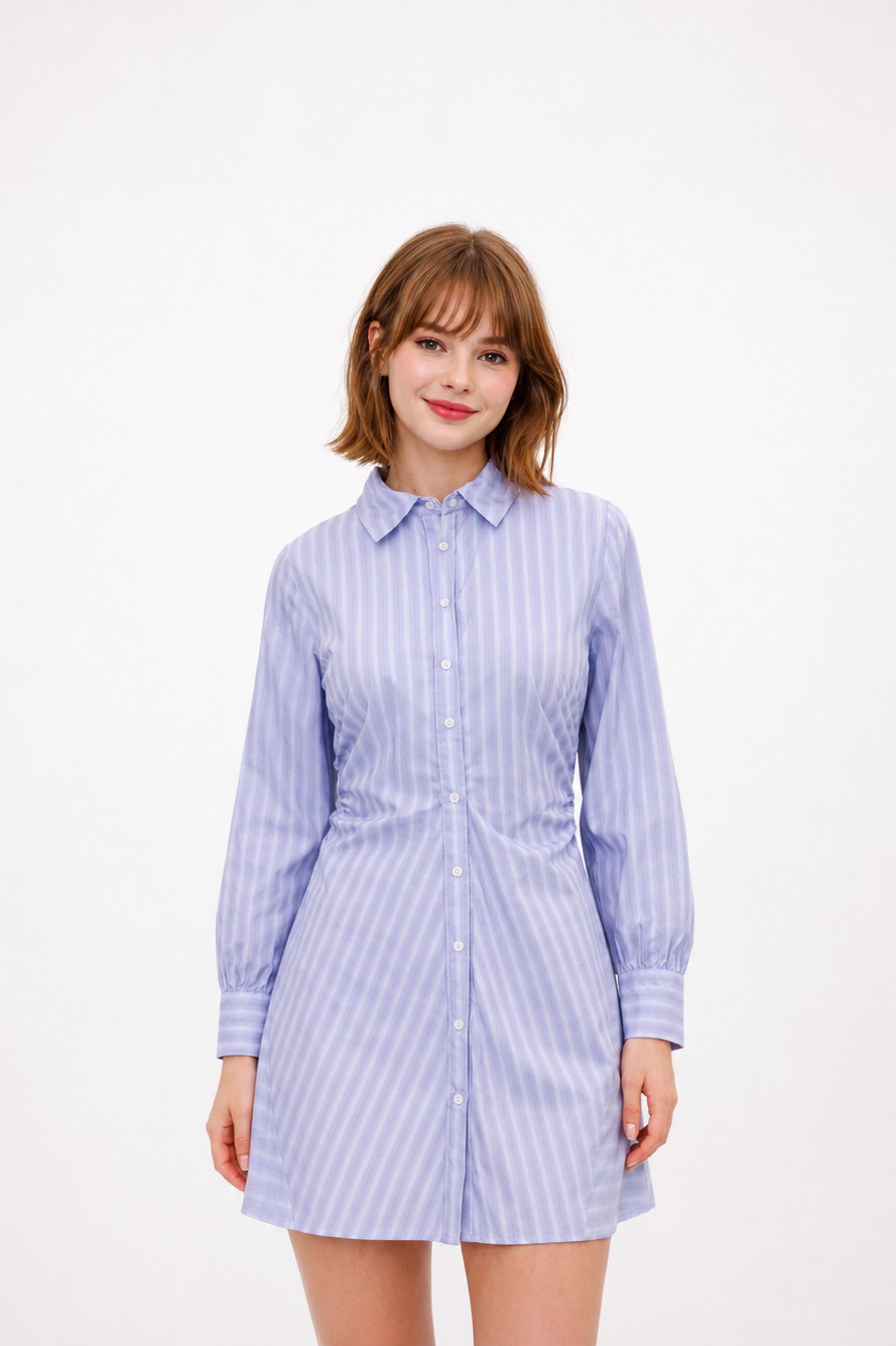 Morada Button Down Dress