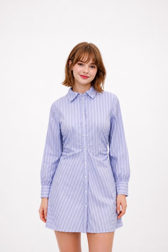Morada Button Down Dress