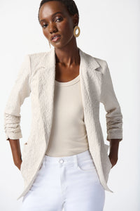 Joseph Ribkoff Woven Jacquard Texture Boxy Blazer
