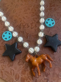 Taos Pony Necklace-Western/Dopamine 