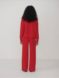 The Wide Leg Pant 30- Red Marl